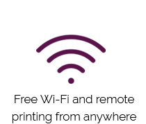 Free Wi-fi and remote printing from anywhere